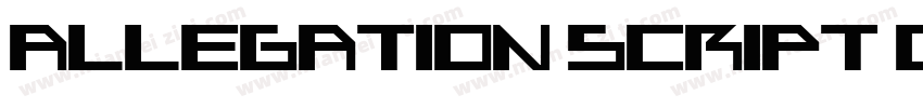 allegation script one字体转换